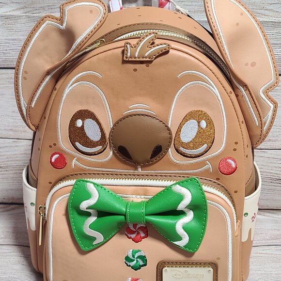Loungefly Disney Lilo & Stitch Gingerbread Stitch Cosplay Mini Backpack - NWT - Picture 6 of 10